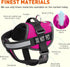 Dogline Vest Harness for Dogs, 2 Removable Do Not Pet Patches, Medium, 22 to 30", Pink