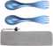 OUTXE 2-Pack Titanium Ultra Lightweight Camping Utensil - Eco-Friendly Spork for Backpacking, Hiking, Outdoors.