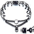 Dog Chain Collar Adjustable Stainless Steel Links with Quick Release Buckle for Small Medium Large Dogs