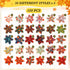 Silkfly 120 Pcs Fall Dog Collar Flower Set, Thanksgiving Bow Ties, Holiday Accessories for Small Medium Large Dogs