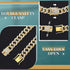Xuniea 2 Pieces Cat Dog Chain Collar and Sunglasses Set, Rhinestone Collar with Secure Buckle, Round Glasses (Gold,