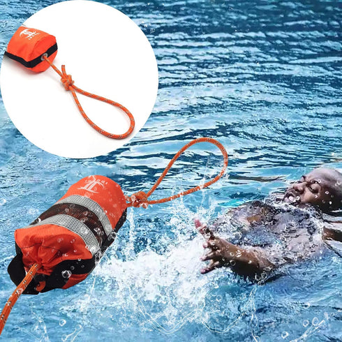 Throw Bag for Water Rescue, 70ft Reflective Throwable Rope, Floating Rescue Ropes for Kayaking, Boating Equipment