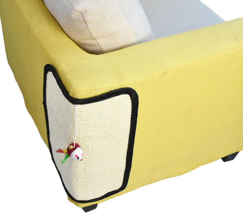 2 Pcs Cat Scratch Furniture Protector Sisal Mat, Non-Marking Nails or Adhesive Couch Protector from Cat Claws