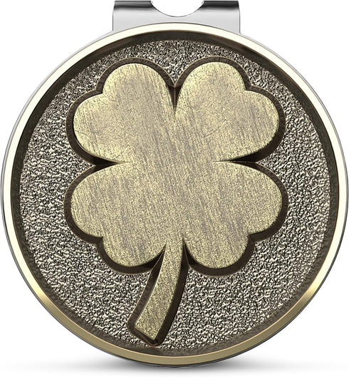 K9King Lucky 4 Leaf Clover Golf Ball Marker and Magnetic Hat Clip, Unique Shamrock Golf Accessories