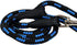Dogs My Love 6ft Long Braided Rope Dog Leash, Blue with Black, 6 Sizes (Medium: 6ft Long; 3/8" Diam)