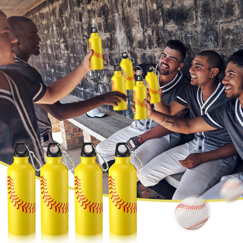 Tioncy 12 Pcs 17 oz Softball Baseball Water Bottles, Reusable Leak Proof Sports Bottle with Buckle and Twist Cap