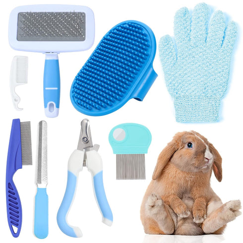 VCZONE Small Animal Grooming Set: Pet Nail Clipper & File, Flea Comb,