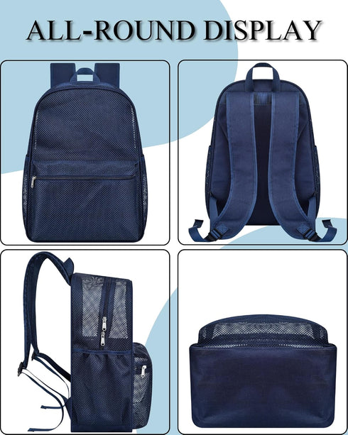 Paxiland Mesh Backpack, Lightweight See Through Backpack for Commuting, Swimming, Travel, Beach