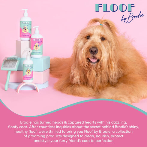 Brodie Dog Brush - Slicker Brush for Shedding and Grooming, Best for Long Haired Dogs and Pets