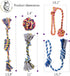 Dog Chew Toys - Puppy Teething Rope Toy Set for Small Dogs, Washable Cotton Tug Toys