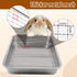 Box,304 Rabbit Litter Box Stainless Steel Gird Rabbit Litter Stainless Steel Sifting Tray with &Non-Slip Feet