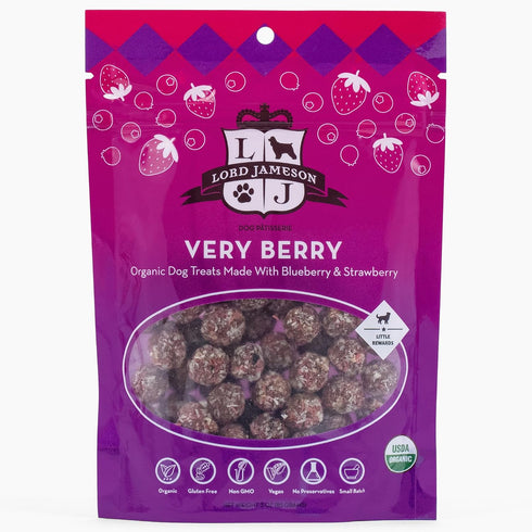 Small Breed Dog Treats - Very Berry, 3oz, Soft & Chewy, Antioxidant Rich, Training & Little Rewards