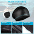 Large Long Hair Swim Cap - Silicone Swimming Cap for Women Men, Extra Room for Long Thick Hair with Ear Plugs