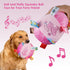 6-Inch Letalong Dog Squeaky Plush Toy with Straps, Soft Stuffed Ball with Cotton Material and Bell Built-in, Pet
