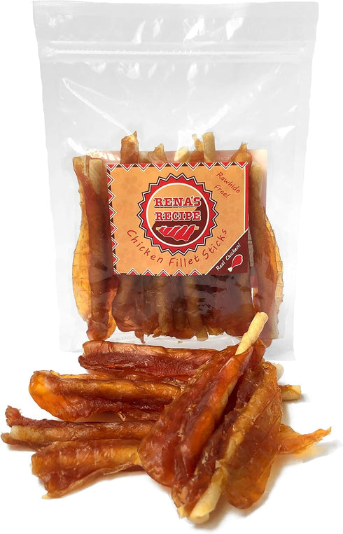 Rena's Recipe Chicken Fillet Sticks (8 Count) - Tasty Treats for Dogs