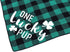 St Patricks Day Dog Costume - Green Shamrock Headband and Buffalo Plaid Pet Bandana