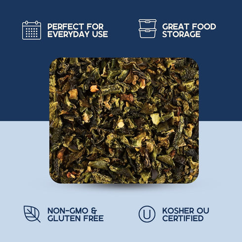 6 oz, Harmony House Dried Jalapeno Peppers Dehydrated Peppers For Cooking, Camping, Emergency Supply and More, Quart