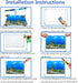 Aquarium Background Poster 3D Coral Water Plants Double Sided Stickers for 10-20 Gallon Tank 16"x33"