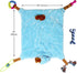 Puppy Play Mat with Toys for Small Breeds, Blue 23”x20” Interactive Sleeping Pad