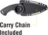 Kilimanjaro 910106 Men's Stretta Tactical Neck Knife, 6.4-inch Overall Length, 3.2-inch Blade, Formed Sheath