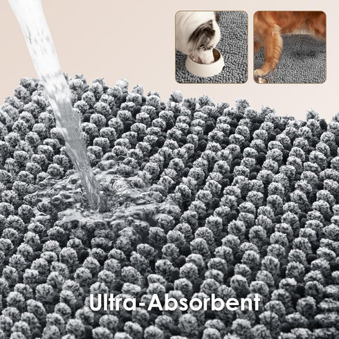 24x16 Inch EHEYCIGA Super Absorbent Dog Door Mat for Muddy Paws Indoor, Front Doormat Outside Entrance, Quick Dry