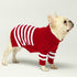 Fitwarm Dog Striped Knitted Sweater, Thermal Turtleneck Pet Coat for Small Dogs, Red, Boy Girl Apparel