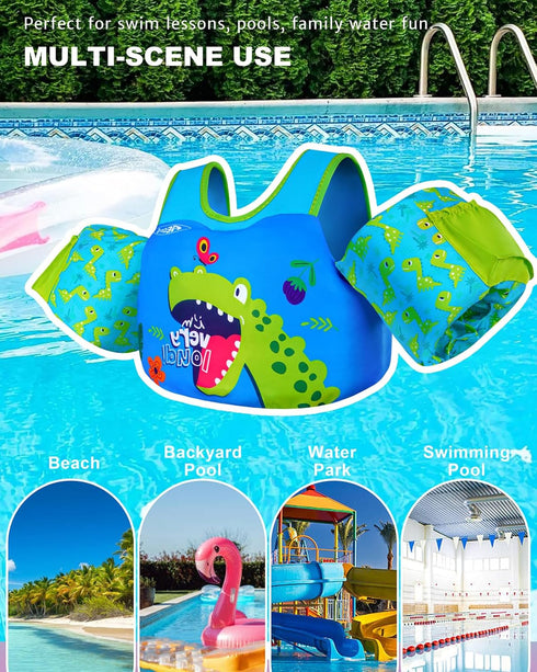 AEOCOO 20-30-50-60-70 1-3-5-6-9 Swimming Swimmies, Puddle Float Jumper Pounds, Toddler Swim Vest for Years Old, Pool