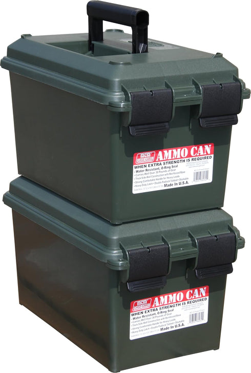 MTM AC11 Ammo Can for Bulk Ammo, Lockable, Water-Resistant, Heavy-Duty, Forest Green