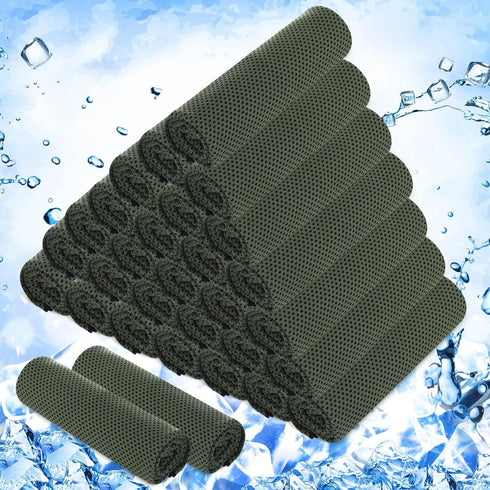 Hosuly 30 Pack Cooling Towels, 40"x12" Ice Breathable Soft Chilly Sweat Rag
