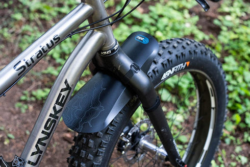 Portland Design Works Mud Shovel 6.5 Fat Bike Fork Fender, Black Topo (373)