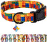 Faygarsle Colorful Dog Collar for Small Medium Large Dogs, Toy Building Blocks Patterned Collar for Puppy Girl