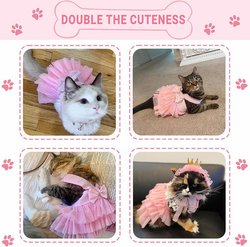 Fashion Pet Dog Clothes, Striped Mesh Puppy Dresses, Small, Pink