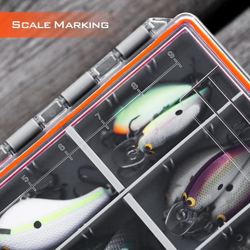KastKing HyperSeal Waterproof Tackle Box, 3600 and 3700 Tackle Trays, Fishing Box Organizer with Removable Dividers