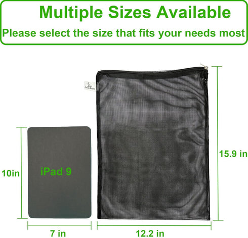10 Pieces Extra Large Filter Media Bags, Reusable Fish Tank Media Mesh Filters for Activated Carbon, Ceramic Rings