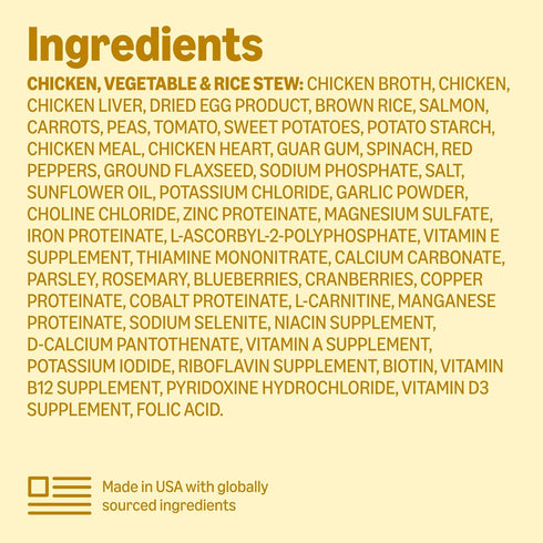 Pack, 12.5oz (6 12 Amazon Basics Wet Dog Food, Stew Variety Beef Vegetables Rice & Chicken Vegetables Rice, can, cans