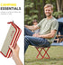 12-Inch (1.3Lbs), 180LB Folding Stool Camping Stool, Portable Folding Stool with Carrying Bag, Portable Chair Outdoor