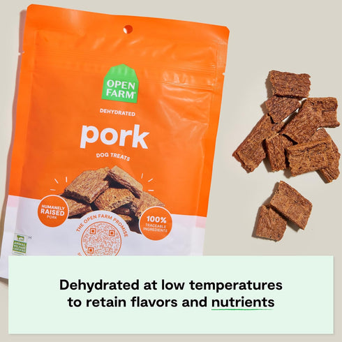 Open Farm Dehydrated Grain-Free Pork Treats | 4.5 Ounces