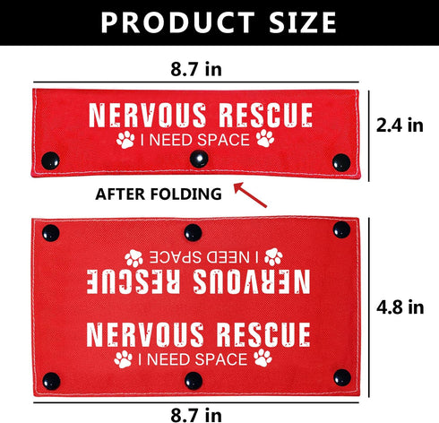 Rescue I Need Space Funny Red Dog Leash Sleeve Wrap, Dog Walking Accessory for Pet Birthday Gift