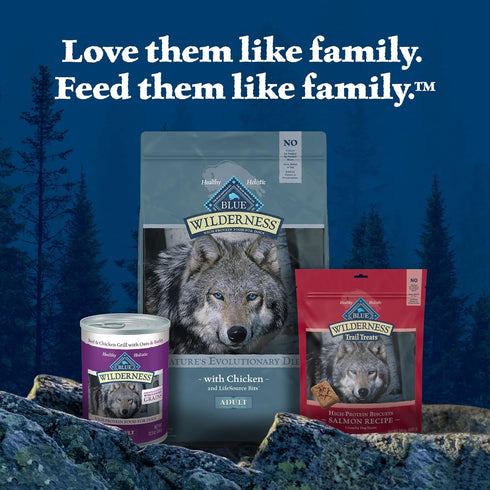 Blue Buffalo Wilderness Adult High-Protein Dry Dog Food, Real Chicken Plus Wholesome Grains, 4.5-lb Bag