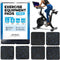 IMPRESA 6 Pack Exercise Equipment Mat 4"x 4"x 0.5" Pads - Treadmill Mat for Carpet Protection