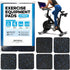 IMPRESA 6 Pack Exercise Equipment Mat 4"x 4"x 0.5" Pads - Treadmill Mat for Carpet Protection