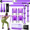 Pilates Bar Kit with Resistance Bands - Adjustable 3-Section Equipment for Legs, Hip, Waist, Arm Workouts
