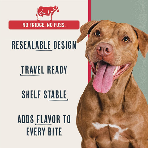 (3 Pack), 3.1 oz BEAUMONT BASICS Flavors Dog Food Topper, Freeze-Dried, Grain-Free, - Beef Recipe