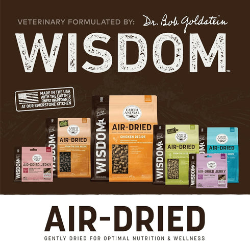 Earth Animal Wisdom Air-Dried Jerky Strips Dog Treats, 4 oz. Bag from The Land Recipe