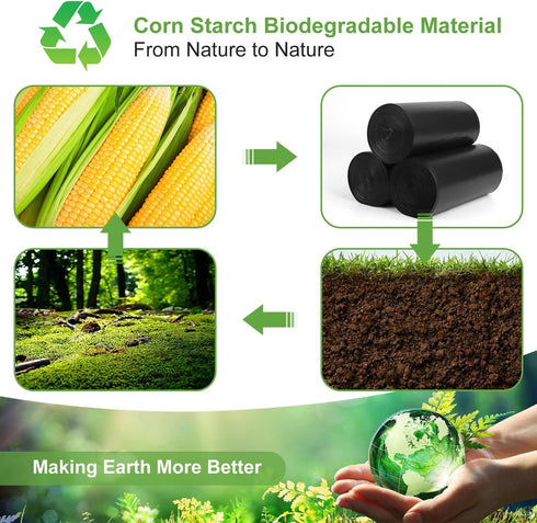 100 8 5-8 Portable Toilet Bags, Drawstring Biodegradable Camping Potty Bags Gallon Waste Bags for Gallon Bucket Toilet