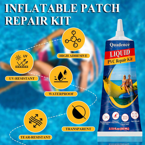 Swimming (80 ML) Heavy Duty Vinyl Repair Kit for Air Mattress, Waterproof Air Mattress Patch Kit Inflatable Repair Kit