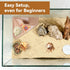 Hollima Hermit Crab Tunnel Cave Corner, Hermit Underground Crab Climbing Tank Accessories Decor Hide, Hermit Crab