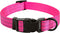 Mile High Life Reflective Dog Collar, Light Weight Nylon Puppy Collars, Solid Pink for Small Dogs (X-Small)