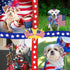 100Pcs/50Pairs Independence Day Dog Bows, Bulk 4th of July Patriotic Small Dog Hair Bows with Rubber Bands