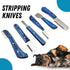 6-Piece Set Professional Dog Grooming Stripping Knife Kit Pet Grooming Tool with Stainless Steel Blades & Wooden